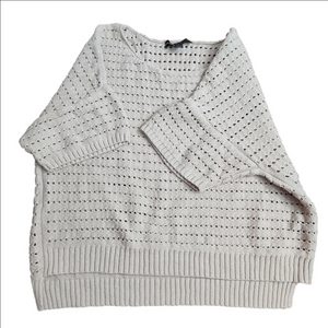 Rock & Republic cropped knit short sleeve kahki color sweater womens XL